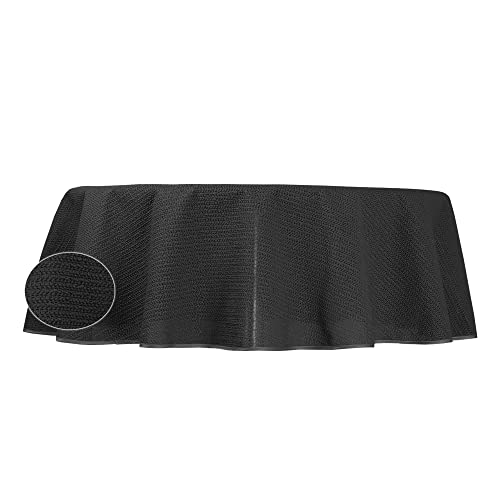 Tischdecke Gartentischdecke Schwarz 140x180 cm oval PVC Weichschaum rutschfest Outdoor wetterbestädnig Balkon Terrasse von TiborTex