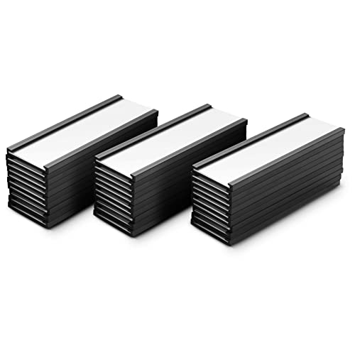 Ticarus 30 Teilige Magnetische Etiketten Halter mit Magnetischen Daten Karten Haltern mit Durchsichtigen Kunststoff Schutz Folien für Metall Regale (1 X 3) von Ticarus