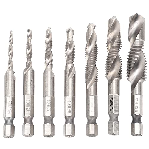 TAP -Bohrerbits Einstellen, 7 PCs TAP SET 1/4 Hex Shank Metric Bohrung und Tippen Integriertes Zusammengesetzte Spiral -Notch -Kit TAP -Bohrerbits Einstellen, 7 PCs TAP SET 1/4 Hex Shank Metric Bohrung und Tippen Integriertes Zusammengesetzte Spiral -Notch -Kit von Ticfox
