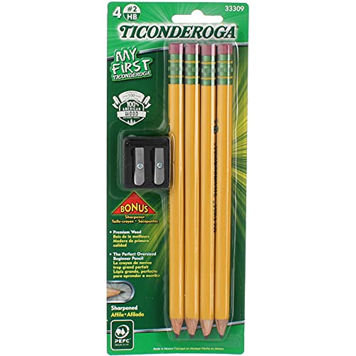 Dixon Ticonderoga 33309 4 Count Large Size Pencil Kit With Sharpener by Ticonderoga Dixon Ticonderoga 33309 4 Count Large Size Pencil Kit With Sharpener by Ticonderoga von Ticonderoga
