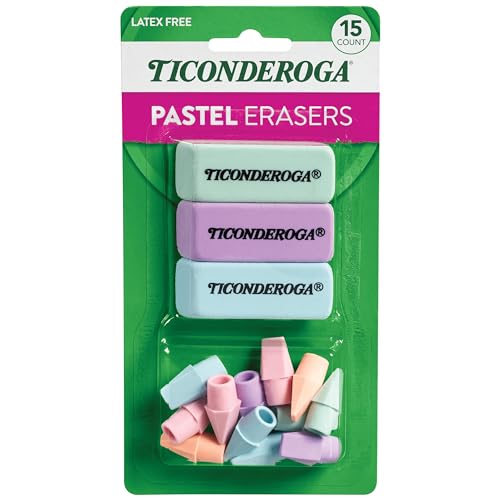 Ticonderoga Verschiedene Radiergummis, Pastellfarben, 15 Stück Ticonderoga Verschiedene Radiergummis, Pastellfarben, 15 Stück von Ticonderoga