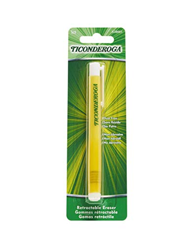 Ticonderoga X38001 Radiergummis, Polyvinylchlorid (PVC) Vinyl, Weiß, einziehbar, 6 von Ticonderoga