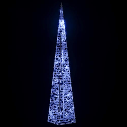 Tidyard LED Pyramide Lichterkegel, Weihnachten Dekoration, Beleuchtung für Weihnachten Innen Außen, 60 cm Blau Tidyard LED Pyramide Lichterkegel, Weihnachten Dekoration, Beleuchtung für Weihnachten Innen Außen, 60 cm Blau von Tidyard