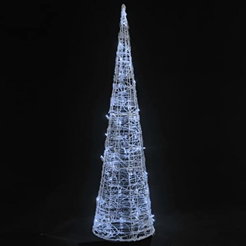 Tidyard LED Pyramide Lichterkegel, Weihnachten Dekoration, Beleuchtung für Weihnachten Innen Außen, Pyramide Kaltweiß 90 cm von Tidyard