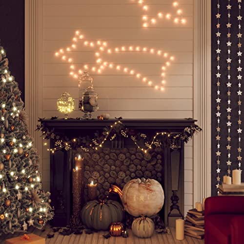 Tidyard LED Silhouette Komet Weihnachtsbeleuchtung Weihnachtlicher Zierschmuck Weihnachten Dekoration Weihnachtsschmuck Weihnachtsdisplay Weihnachtsmotiv Lichterketten 48 LEDs Warmweiß von Tidyard