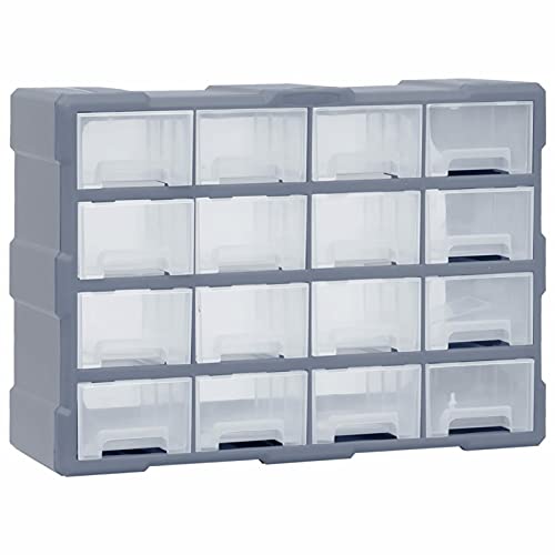 Tidyard Multi-Schubladen-Organizer 16 Schubladen Kleinteilemagazin Sortierkasten Sortimentskasten Sortimentsbox Schraubenbox Sortierbox für Kleinteile ordnungssystem Werkstatt, 52x16x37 cm von Tidyard