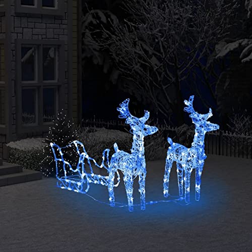 Tidyard Rentiere und Schlitten Weihnachtsdeko LED-Rentiere Weihnachtsbeleuchtung Weihnachten Dekofigur Weihnachtsatmosphäre für den Innen- und Außenbereich 160 LEDs 130 cm Acryl Tidyard Rentiere und Schlitten Weihnachtsdeko LED-Rentiere Weihnachtsbeleuchtung Weihnachten Dekofigur Weihnachtsatmosphäre für den Innen- und Außenbereich 160 LEDs 130 cm Acryl von Tidyard