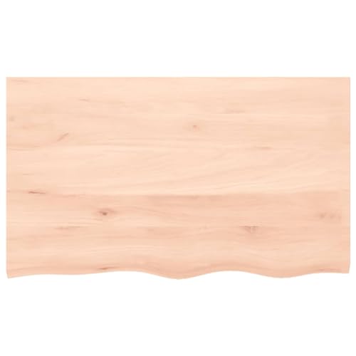 Tidyard Tischplatte Massivholzplatte Holzplatte Ersatztischplatte Holz Platte für Tisch 100x60x4 cm Massivholz Eiche Unbehandelt von Tidyard