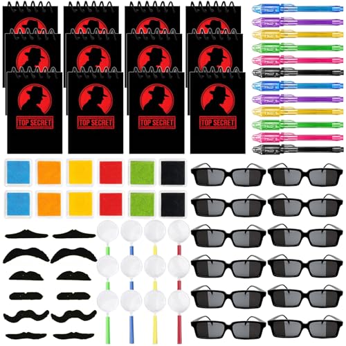 Tierglück 72Stk Detektiv Set Kinder, Mitgebsel Kindergeburtstag Gastgeschenke mit Stift, Notizbuch, Partybrillen, Lupe, Give Aways für Detektiv Party, Pinata Füllung Jungen Mädchen Tierglück 72Stk Detektiv Set Kinder, Mitgebsel Kindergeburtstag Gastgeschenke mit Stift, Notizbuch, Partybrillen, Lupe, Give Aways für Detektiv Party, Pinata Füllung Jungen Mädchen von Tierglück