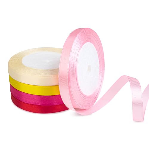 Tiergrade Satinband, 10mm * 22 Meter verschiedene Seidenband für Kunsthandwerk, 5 farbige Bänder für Geschenkverpackung, Stoffband für Haarschleifen, Lei-Herstellung, Hochzeit, Partydekoration Tiergrade Satinband, 10mm * 22 Meter verschiedene Seidenband für Kunsthandwerk, 5 farbige Bänder für Geschenkverpackung, Stoffband für Haarschleifen, Lei-Herstellung, Hochzeit, Partydekoration von Tiergrade