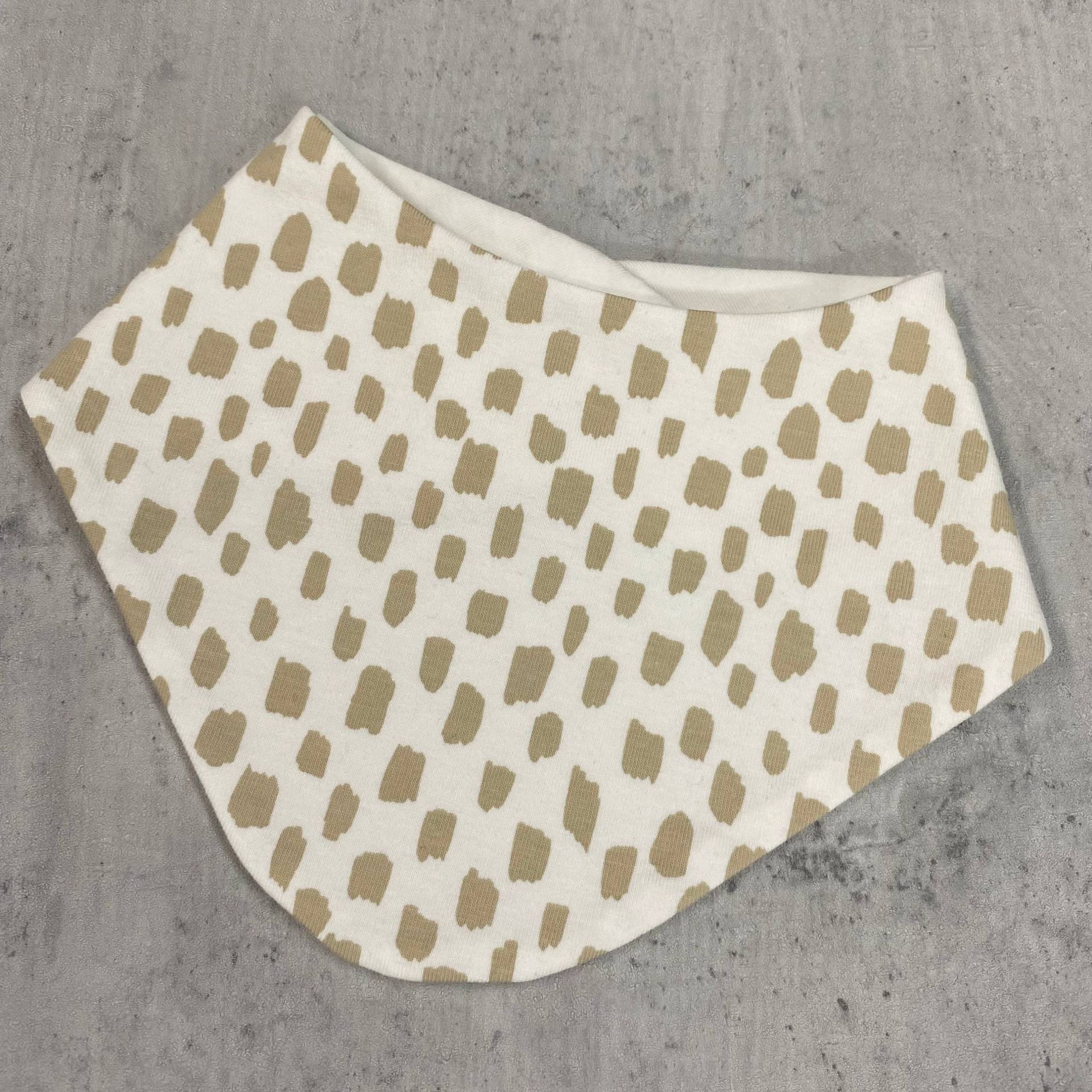 Dreieckstuch Baby Wendehalstuch Spucktuch Creme Weiß Mit Beigen Pinselstrichen Dreieckstuch Baby Wendehalstuch Spucktuch Creme Weiß Mit Beigen Pinselstrichen von Tifilou