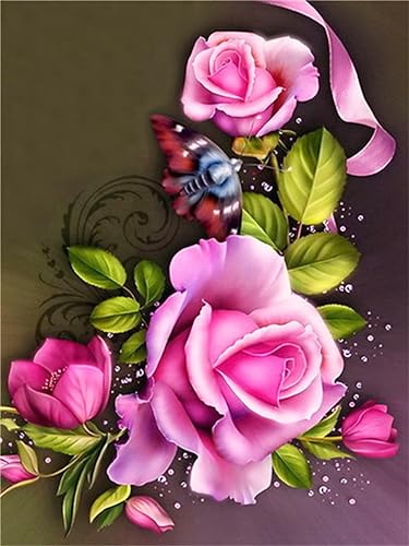 40x50cm Diamond Painting Set Rose Schmetterling DIY Mosaikherstellung Diamont Painting Kinder Bastelset Geschenk, Erwachsene Anfänger Diamant Painting Bilder für Home Büro Aesthetic Room Décor J-8160 40x50cm Diamond Painting Set Rose Schmetterling DIY Mosaikherstellung Diamont Painting Kinder Bastelset Geschenk, Erwachsene Anfänger Diamant Painting Bilder für Home Büro Aesthetic Room Décor J-8160 von Tifnuer