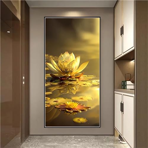 5D Diamond Painting Set Gelber Lotus Diamant Painting Bilder Weihnachten DIY Cross Stickerei Basteln Erwachsene Full Drill Malen Nach Zahlen Diamond Painting Kinder für Home Wand Dekor 25x50cm F-18647 5D Diamond Painting Set Gelber Lotus Diamant Painting Bilder Weihnachten DIY Cross Stickerei Basteln Erwachsene Full Drill Malen Nach Zahlen Diamond Painting Kinder für Home Wand Dekor 25x50cm F-18647 von Tifnuer