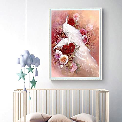 Diamond Painting Erwachsene Groß,Diamant Malen Nach Zahlen Erwachsene/Kinder Geschenk,Daiments Painting Weißer Pfau Diamant Painting Bilder Schlafzimmer Wohnzimmer Deko Wand Malerei(50x70cm/20x28in) Diamond Painting Erwachsene Groß,Diamant Malen Nach Zahlen Erwachsene/Kinder Geschenk,Daiments Painting Weißer Pfau Diamant Painting Bilder Schlafzimmer Wohnzimmer Deko Wand Malerei(50x70cm/20x28in) von Tifnuer