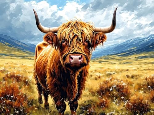 Grasland Highland Rinder Diamond Painting Erwachsene, Diamond Painting Bilder Kinder, Diamond Painting Vollbohrer Diamanten Malerei Stickerei Set, Weihnachten Geschenke Home Wand Decor 60x45cm B-6177 Grasland Highland Rinder Diamond Painting Erwachsene, Diamond Painting Bilder Kinder, Diamond Painting Vollbohrer Diamanten Malerei Stickerei Set, Weihnachten Geschenke Home Wand Decor 60x45cm B-6177 von Tifnuer