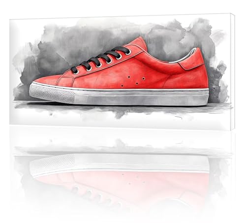 Malen Nach Zahlen Erwachsene, Malen Nach Zahlen Abstrakt Schuh, XXL DIY Ölgemälde Kit mit 3- Pinseln und Acrylfarben, Erwachsene Kunsthandwerk für Zuhause, Deko Wohnzimmer (Ohne Rahmen) 70x140cm w-166 von Tifnuer