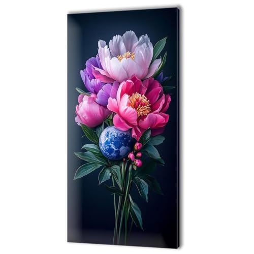 Malen Nach Zahlen Erwachsene, Malen Nach Zahlen Farbe Blume, XXL DIY Ölgemälde Kit mit 3- Pinseln und Acrylfarben, Erwachsene Kunsthandwerk für Zuhause, Deko Wohnzimmer (Ohne Rahmen) 90x180cm w-31 von Tifnuer