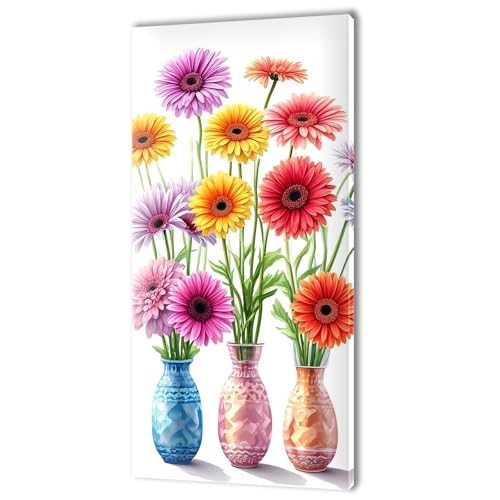 Malen Nach Zahlen Erwachsene, Malen Nach Zahlen Farbe Blume, XXL DIY Ölgemälde Kit mit 3- Pinseln und Acrylfarben, Erwachsene Kunsthandwerk für Zuhause, Deko Wohnzimmer (Ohne Rahmen) 90x180cm w-35 von Tifnuer