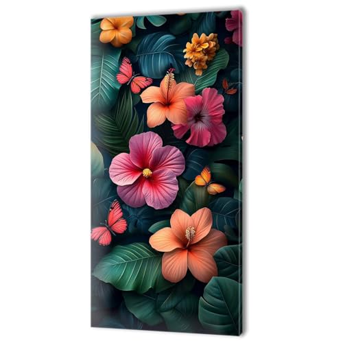 Malen Nach Zahlen Erwachsene, Malen Nach Zahlen Farbe Blume, XXL DIY Ölgemälde Kit mit 3- Pinseln und Acrylfarben, Erwachsene Kunsthandwerk für Zuhause, Deko Wohnzimmer (Ohne Rahmen) 90x180cm w-39 von Tifnuer