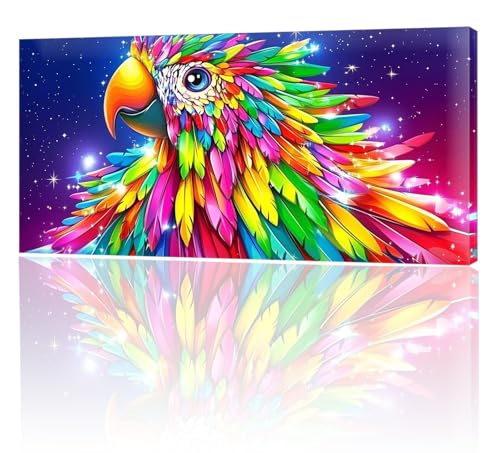 Malen Nach Zahlen Erwachsene, Malen Nach Zahlen Farbe Tier, XXL DIY Ölgemälde Kit mit 3- Pinseln und Acrylfarben, Erwachsene Kunsthandwerk für Zuhause, Deko Wohnzimmer (Ohne Rahmen) 90x180cm w-40 von Tifnuer