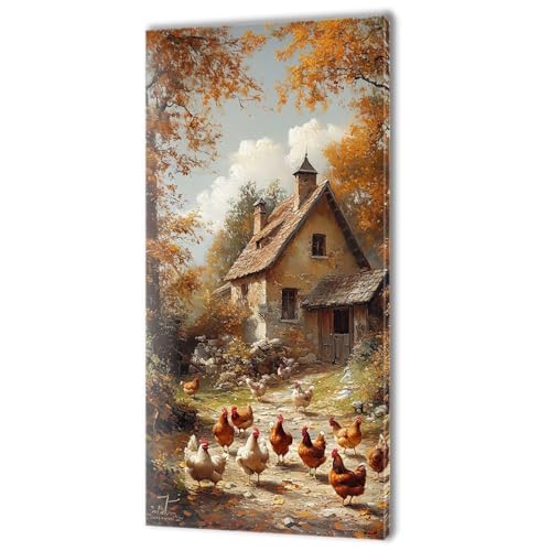 Malen Nach Zahlen Erwachsene, Malen Nach Zahlen Hahn Kabine, XXL DIY Ölgemälde Kit mit 3- Pinseln und Acrylfarben, Erwachsene Kunsthandwerk für Zuhause, Deko Wohnzimmer (Ohne Rahmen) 70x140cm w-311 von Tifnuer