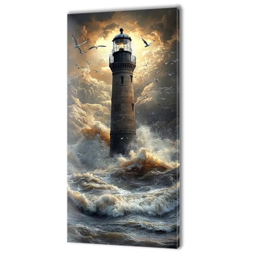 Malen Nach Zahlen Erwachsene, Malen Nach Zahlen Meereswellen Weiße Taube, XXL DIY Ölgemälde Kit mit 3- Pinseln und Acrylfarben, Erwachsene Kunsthandwerk für Zuhause, Deko Wohnzimmer 70x140cm w-317 von Tifnuer