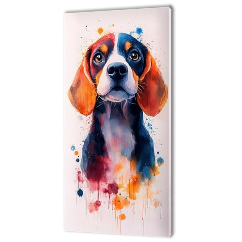 Malen Nach Zahlen Erwachsene, Malen Nach Zahlen Tier Hund, XXL DIY Ölgemälde Kit mit 3- Pinseln und Acrylfarben, Erwachsene Kunsthandwerk für Zuhause, Deko Wohnzimmer (Ohne Rahmen) 70x140cm w-205 von Tifnuer