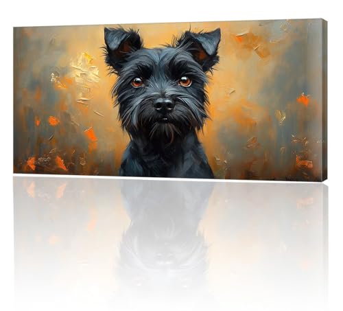 Malen Nach Zahlen Erwachsene, Malen Nach Zahlen Tier Hund, XXL DIY Ölgemälde Kit mit 3- Pinseln und Acrylfarben, Erwachsene Kunsthandwerk für Zuhause, Deko Wohnzimmer (Ohne Rahmen) 70x140cm w-216 von Tifnuer