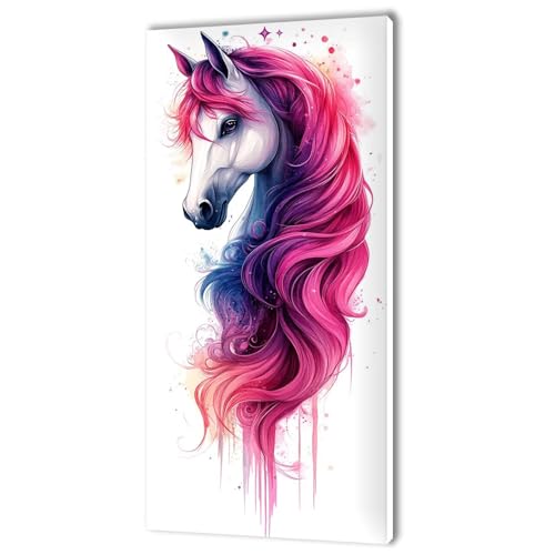 Malen Nach Zahlen Erwachsene, Malen Nach Zahlen Tier Pferd, XXL DIY Ölgemälde Kit mit 3- Pinseln und Acrylfarben, Erwachsene Kunsthandwerk für Zuhause, Deko Wohnzimmer (Ohne Rahmen) 70x140cm w-249 von Tifnuer