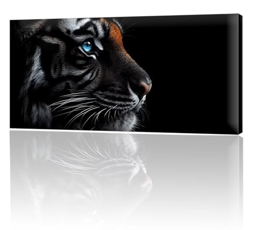 Malen Nach Zahlen Erwachsene, Malen Nach Zahlen Tier Tiger, XXL DIY Ölgemälde Kit mit 3- Pinseln und Acrylfarben, Erwachsene Kunsthandwerk für Zuhause, Deko Wohnzimmer (Ohne Rahmen) 25x50cm w-234 von Tifnuer