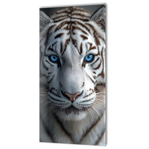 Malen Nach Zahlen Erwachsene, Malen Nach Zahlen Tier Tiger, XXL DIY Ölgemälde Kit mit 3- Pinseln und Acrylfarben, Erwachsene Kunsthandwerk für Zuhause, Deko Wohnzimmer (Ohne Rahmen) 70x140cm w-227 von Tifnuer
