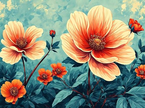 Malen Nach Zahlen Erwachsene Abstrakt Blume Malen Nach Zahlen Kinder, DIY Handgemalt Ölgemälde Kit, Mit 3 Pinsel und Hochwertige Acrylfarben Leinwand Basteln,für Home Wand Decor Geschenk 90x120cm w-87 Malen Nach Zahlen Erwachsene Abstrakt Blume Malen Nach Zahlen Kinder, DIY Handgemalt Ölgemälde Kit, Mit 3 Pinsel und Hochwertige Acrylfarben Leinwand Basteln,für Home Wand Decor Geschenk 90x120cm w-87 von Tifnuer