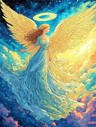 Malen Nach Zahlen Erwachsene Engel Szene Malen Nach Zahlen Kinder, DIY Handgemalt Ölgemälde Kit, Mit 3 Pinsel und Hochwertige Acrylfarben Leinwand Basteln, für Home Wand Decor Geschenk 90x120cm w-913 Malen Nach Zahlen Erwachsene Engel Szene Malen Nach Zahlen Kinder, DIY Handgemalt Ölgemälde Kit, Mit 3 Pinsel und Hochwertige Acrylfarben Leinwand Basteln, für Home Wand Decor Geschenk 90x120cm w-913 von Tifnuer
