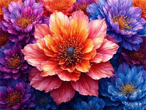 Malen Nach Zahlen Erwachsene Farbe Blume Malen Nach Zahlen Kinder, DIY Handgemalt Ölgemälde Kit, Mit 3 Pinsel und Hochwertige Acrylfarben Leinwand Basteln, für Home Wand Decor Geschenk 90x120cm w-22 Malen Nach Zahlen Erwachsene Farbe Blume Malen Nach Zahlen Kinder, DIY Handgemalt Ölgemälde Kit, Mit 3 Pinsel und Hochwertige Acrylfarben Leinwand Basteln, für Home Wand Decor Geschenk 90x120cm w-22 von Tifnuer