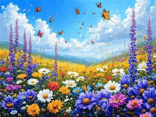 Malen Nach Zahlen Erwachsene Farbe Blume Schmetterling Malen Nach Zahlen Kinder, DIY Handgemalt Ölgemälde Kit, Mit 3 Pinsel und Hochwertige Acrylfarben Leinwand Basteln für Home Decor 90x120cm w-24 Malen Nach Zahlen Erwachsene Farbe Blume Schmetterling Malen Nach Zahlen Kinder, DIY Handgemalt Ölgemälde Kit, Mit 3 Pinsel und Hochwertige Acrylfarben Leinwand Basteln für Home Decor 90x120cm w-24 von Tifnuer