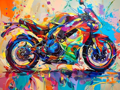 Malen Nach Zahlen Erwachsene Farbe Motorrad Malen Nach Zahlen Kinder, DIY Handgemalt Ölgemälde Kit, Mit 3 Pinsel und Hochwertige Acrylfarben Leinwand Basteln,für Home Wand Decor Geschenk 90x120cm w-41 Malen Nach Zahlen Erwachsene Farbe Motorrad Malen Nach Zahlen Kinder, DIY Handgemalt Ölgemälde Kit, Mit 3 Pinsel und Hochwertige Acrylfarben Leinwand Basteln,für Home Wand Decor Geschenk 90x120cm w-41 von Tifnuer