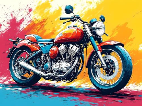 Malen Nach Zahlen Erwachsene Farbe Motorrad Malen Nach Zahlen Kinder, DIY Handgemalt Ölgemälde Kit, Mit 3 Pinsel und Hochwertige Acrylfarben Leinwand Basteln,für Home Wand Decor Geschenk 90x120cm w-40 Malen Nach Zahlen Erwachsene Farbe Motorrad Malen Nach Zahlen Kinder, DIY Handgemalt Ölgemälde Kit, Mit 3 Pinsel und Hochwertige Acrylfarben Leinwand Basteln,für Home Wand Decor Geschenk 90x120cm w-40 von Tifnuer