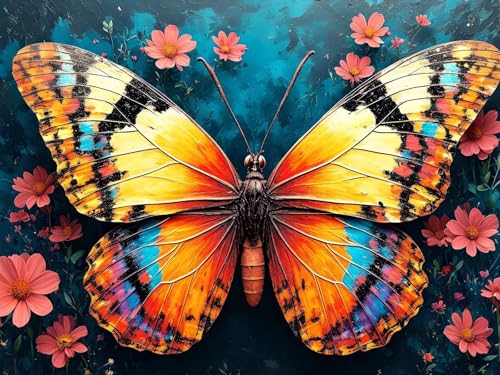 Malen Nach Zahlen Erwachsene Farbe Schmetterling Malen Nach Zahlen Kinder, DIY Handgemalt Ölgemälde Kit, Mit 3 Pinsel und Hochwertige Acrylfarben Leinwand Basteln, für Home Decor Geschenk 50x65cm w-19 Malen Nach Zahlen Erwachsene Farbe Schmetterling Malen Nach Zahlen Kinder, DIY Handgemalt Ölgemälde Kit, Mit 3 Pinsel und Hochwertige Acrylfarben Leinwand Basteln, für Home Decor Geschenk 50x65cm w-19 von Tifnuer
