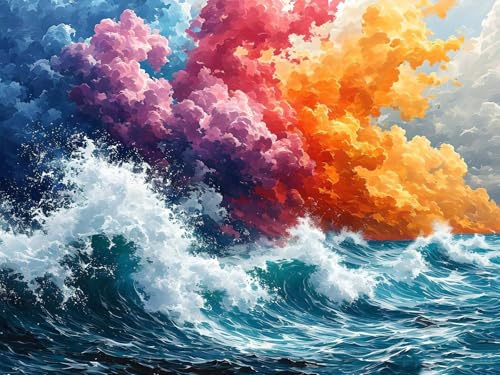 Malen Nach Zahlen Erwachsene Farbe Wellen Malen Nach Zahlen Kinder, DIY Handgemalt Ölgemälde Kit, Mit 3 Pinsel und Hochwertige Acrylfarben Leinwand Basteln, für Home Wand Decor Geschenk 90x120cm w-18 Malen Nach Zahlen Erwachsene Farbe Wellen Malen Nach Zahlen Kinder, DIY Handgemalt Ölgemälde Kit, Mit 3 Pinsel und Hochwertige Acrylfarben Leinwand Basteln, für Home Wand Decor Geschenk 90x120cm w-18 von Tifnuer