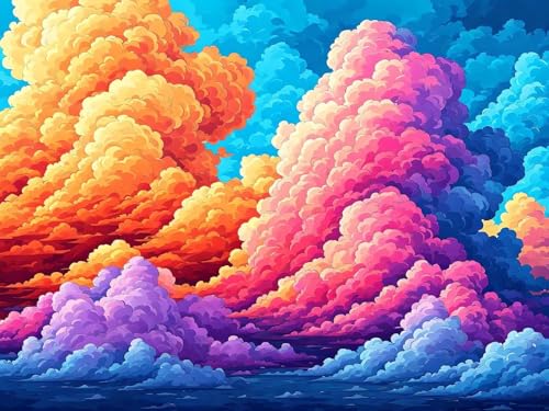 Malen Nach Zahlen Erwachsene Farbe Wolke Malen Nach Zahlen Kinder, DIY Handgemalt Ölgemälde Kit, Mit 3 Pinsel und Hochwertige Acrylfarben Leinwand Basteln, für Home Wand Decor Geschenk 90x120cm w-60 Malen Nach Zahlen Erwachsene Farbe Wolke Malen Nach Zahlen Kinder, DIY Handgemalt Ölgemälde Kit, Mit 3 Pinsel und Hochwertige Acrylfarben Leinwand Basteln, für Home Wand Decor Geschenk 90x120cm w-60 von Tifnuer