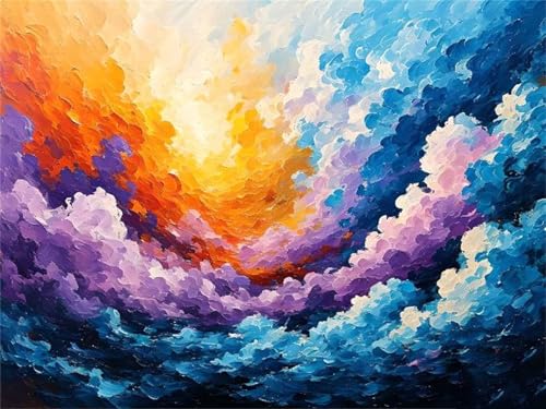 Malen Nach Zahlen Erwachsene Farbe Wolken Malen Nach Zahlen Kinder, DIY Handgemalt Ölgemälde Kit, Mit 3 Pinsel und Hochwertige Acrylfarben Leinwand Basteln, für Home Wand Decor Geschenk 90x120cm w-61 Malen Nach Zahlen Erwachsene Farbe Wolken Malen Nach Zahlen Kinder, DIY Handgemalt Ölgemälde Kit, Mit 3 Pinsel und Hochwertige Acrylfarben Leinwand Basteln, für Home Wand Decor Geschenk 90x120cm w-61 von Tifnuer