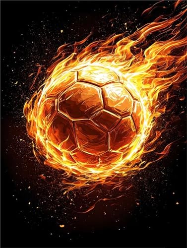 Malen Nach Zahlen Erwachsene Feuer Fußball Malen Nach Zahlen Eigenes Bild, DIY Malen Nach Zahlen Kinder Ölgemälde Set für Anfänger mit 3-Pinseln und Acrylfarbe für Home Wand Dekor 30x40cm I-2500 Malen Nach Zahlen Erwachsene Feuer Fußball Malen Nach Zahlen Eigenes Bild, DIY Malen Nach Zahlen Kinder Ölgemälde Set für Anfänger mit 3-Pinseln und Acrylfarbe für Home Wand Dekor 30x40cm I-2500 von Tifnuer