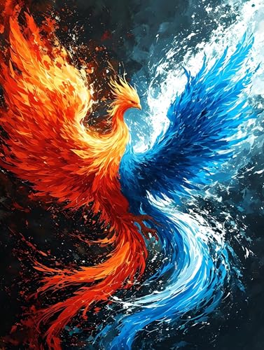 Malen Nach Zahlen Erwachsene Feuer und Eis Phönix Malen Nach Zahlen Kinder, DIY Handgemalt Ölgemälde Kit, Mit 3 Pinsel und Hochwertige Acrylfarben Leinwand Basteln für Home Wand Decor 50x65cm w-508 Malen Nach Zahlen Erwachsene Feuer und Eis Phönix Malen Nach Zahlen Kinder, DIY Handgemalt Ölgemälde Kit, Mit 3 Pinsel und Hochwertige Acrylfarben Leinwand Basteln für Home Wand Decor 50x65cm w-508 von Tifnuer