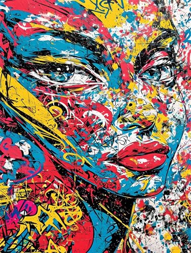 Malen Nach Zahlen Erwachsene Graffiti Frau Malen Nach Zahlen Kinder, DIY Handgemalt Ölgemälde Kit, Mit 3 Pinsel und Hochwertige Acrylfarben Leinwand Basteln, für Home Wand Decor Geschenk 50x65cm w-917 Malen Nach Zahlen Erwachsene Graffiti Frau Malen Nach Zahlen Kinder, DIY Handgemalt Ölgemälde Kit, Mit 3 Pinsel und Hochwertige Acrylfarben Leinwand Basteln, für Home Wand Decor Geschenk 50x65cm w-917 von Tifnuer
