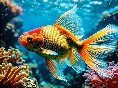Malen Nach Zahlen Erwachsene Meeresboden Goldfisch Malen Nach Zahlen Kinder, DIY Handgemalt Ölgemälde Kit, Mit 3 Pinsel und Hochwertige Acrylfarben Leinwand Basteln für Home Wand Decor 70x90cm w-197 Malen Nach Zahlen Erwachsene Meeresboden Goldfisch Malen Nach Zahlen Kinder, DIY Handgemalt Ölgemälde Kit, Mit 3 Pinsel und Hochwertige Acrylfarben Leinwand Basteln für Home Wand Decor 70x90cm w-197 von Tifnuer