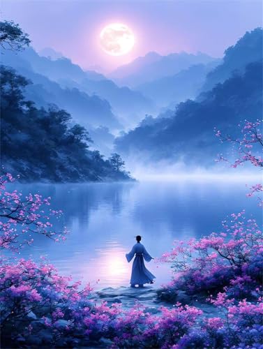 Malen Nach Zahlen Erwachsene Mond See Malen Nach Zahlen Kinder, DIY Handgemalt Ölgemälde Kit, Mit 3 Pinsel und Hochwertige Acrylfarben Leinwand Basteln für Home Decor, Mädchen Geschenk 90x120cm w-967 Malen Nach Zahlen Erwachsene Mond See Malen Nach Zahlen Kinder, DIY Handgemalt Ölgemälde Kit, Mit 3 Pinsel und Hochwertige Acrylfarben Leinwand Basteln für Home Decor, Mädchen Geschenk 90x120cm w-967 von Tifnuer