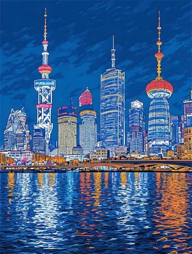 Malen Nach Zahlen Erwachsene Nachtansicht Stadt Malen Nach Zahlen Kinder, DIY Handgemalt Ölgemälde Kit, Mit 3 Pinsel und Hochwertige Acrylfarben Leinwand Basteln,für Home Decor Geschenk 90x120cm w-956 Malen Nach Zahlen Erwachsene Nachtansicht Stadt Malen Nach Zahlen Kinder, DIY Handgemalt Ölgemälde Kit, Mit 3 Pinsel und Hochwertige Acrylfarben Leinwand Basteln,für Home Decor Geschenk 90x120cm w-956 von Tifnuer