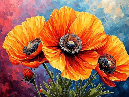 Malen Nach Zahlen Erwachsene Orange Farbe Mohn Malen Nach Zahlen Kinder, DIY Handgemalt Ölgemälde Kit, Mit 3 Pinsel und Hochwertige Acrylfarben Leinwand Basteln, für Home Decor Geschenk 90x120cm w-80 Malen Nach Zahlen Erwachsene Orange Farbe Mohn Malen Nach Zahlen Kinder, DIY Handgemalt Ölgemälde Kit, Mit 3 Pinsel und Hochwertige Acrylfarben Leinwand Basteln, für Home Decor Geschenk 90x120cm w-80 von Tifnuer
