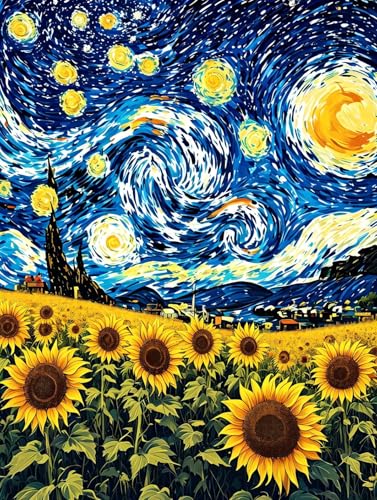 Malen Nach Zahlen Erwachsene Sternenhimmel Sonnenblume Malen Nach Zahlen Kinder, DIY Handgemalt Ölgemälde Kit, Mit 3 Pinsel und Hochwertige Acrylfarben Leinwand Basteln für Home Decor 90x120cm w-943 Malen Nach Zahlen Erwachsene Sternenhimmel Sonnenblume Malen Nach Zahlen Kinder, DIY Handgemalt Ölgemälde Kit, Mit 3 Pinsel und Hochwertige Acrylfarben Leinwand Basteln für Home Decor 90x120cm w-943 von Tifnuer