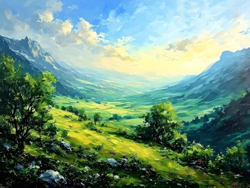 Malen Nach Zahlen Erwachsene Wiese Szene Malen Nach Zahlen Kinder, DIY Handgemalt Ölgemälde Kit, Mit 3 Pinsel und Hochwertige Acrylfarben Leinwand Basteln, für Home Wand Decor Geschenk 90x120cm w-63 Malen Nach Zahlen Erwachsene Wiese Szene Malen Nach Zahlen Kinder, DIY Handgemalt Ölgemälde Kit, Mit 3 Pinsel und Hochwertige Acrylfarben Leinwand Basteln, für Home Wand Decor Geschenk 90x120cm w-63 von Tifnuer